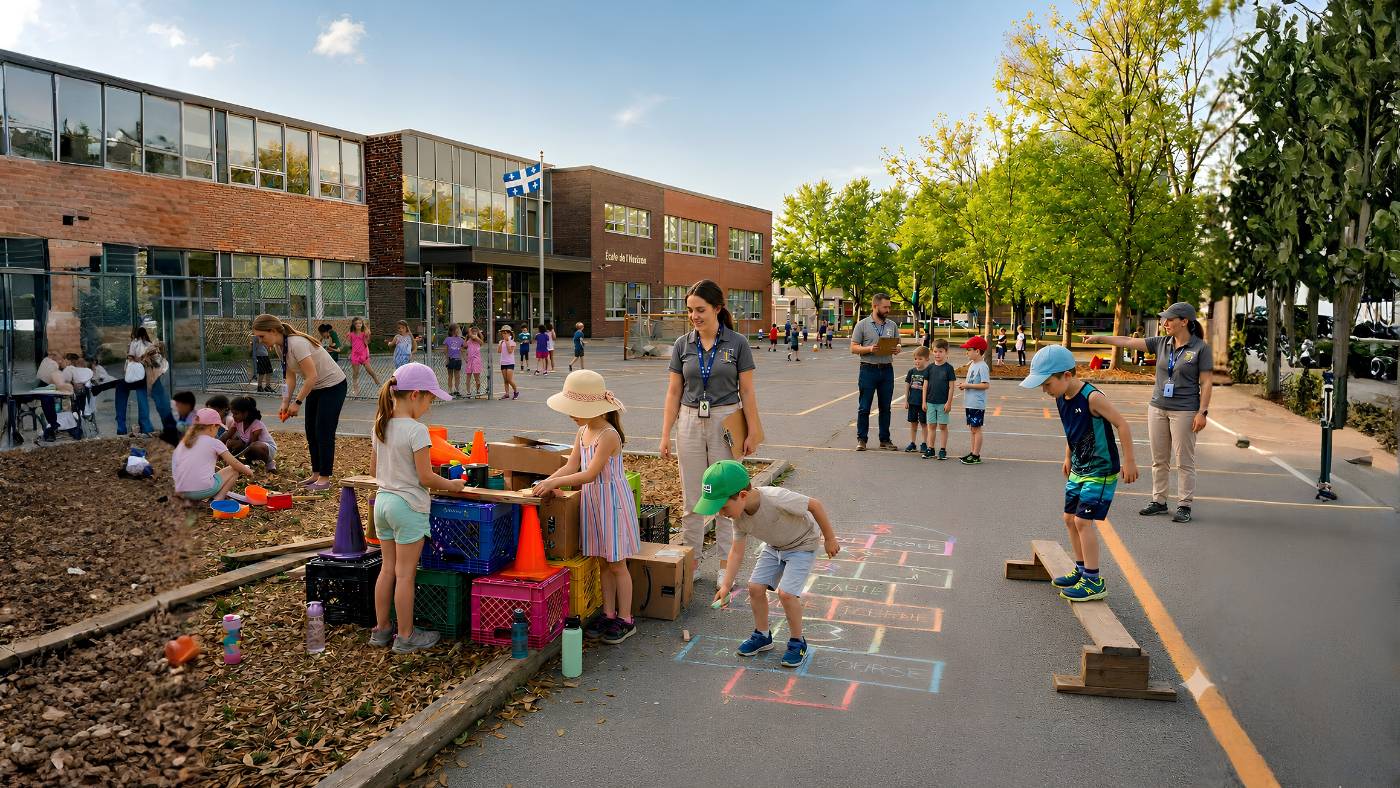 Le défi du jeu extérieur en garde scolaire